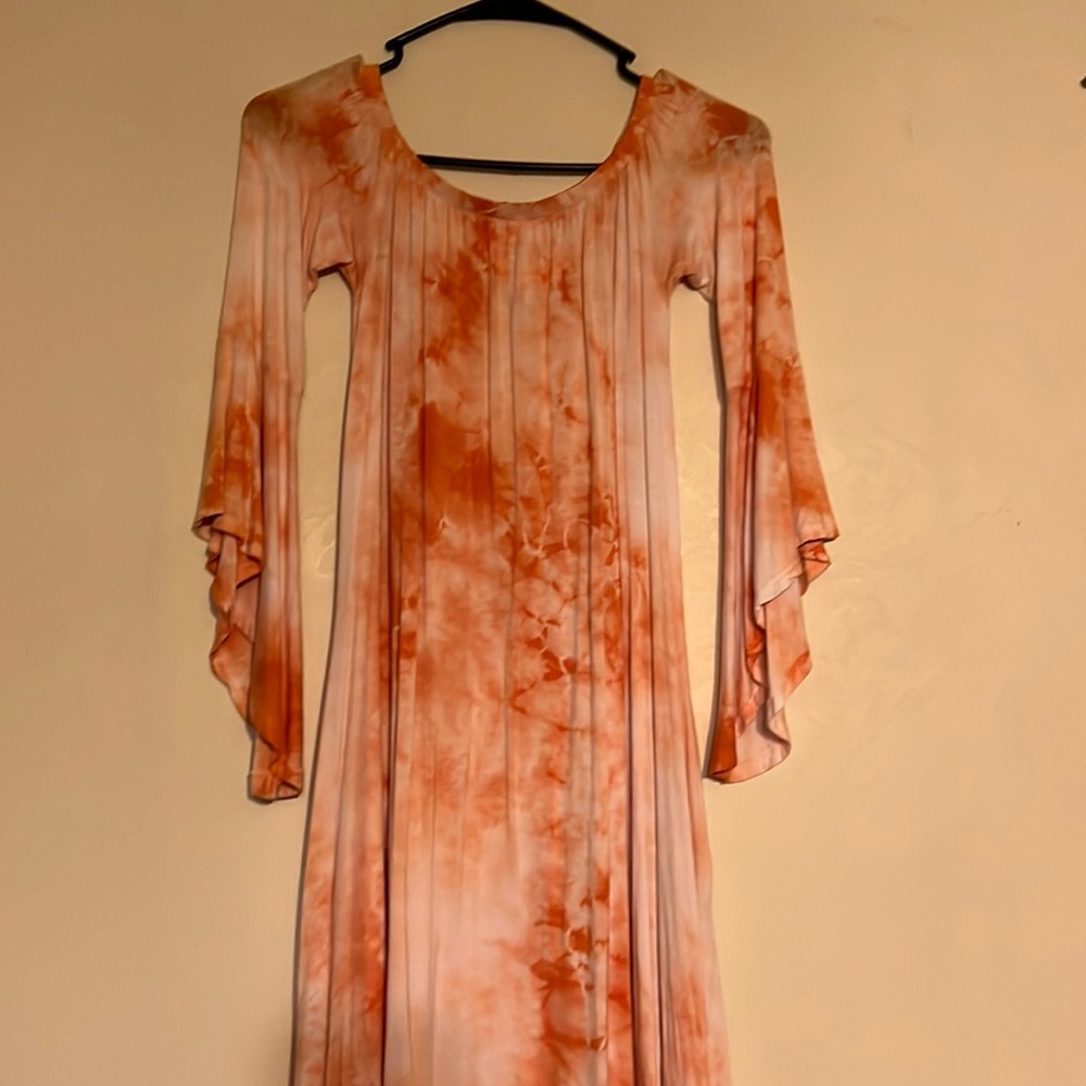 Orange Tie Dye Dress